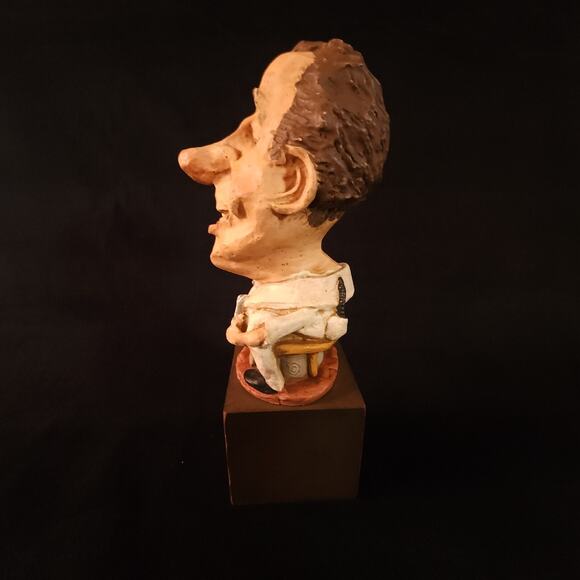 Vintage Rare President Richard Nixon Fine Art Handmade Chalkware Sculpture 1969 - Picture 6 of 16